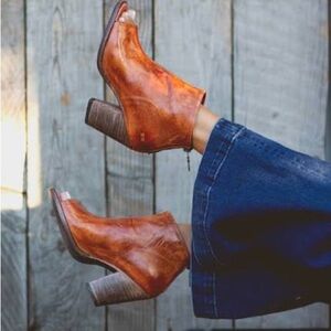 Bed Stu peep toe booties